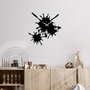 Wallity Reloj de Pared Decorativo de Metal Negro
